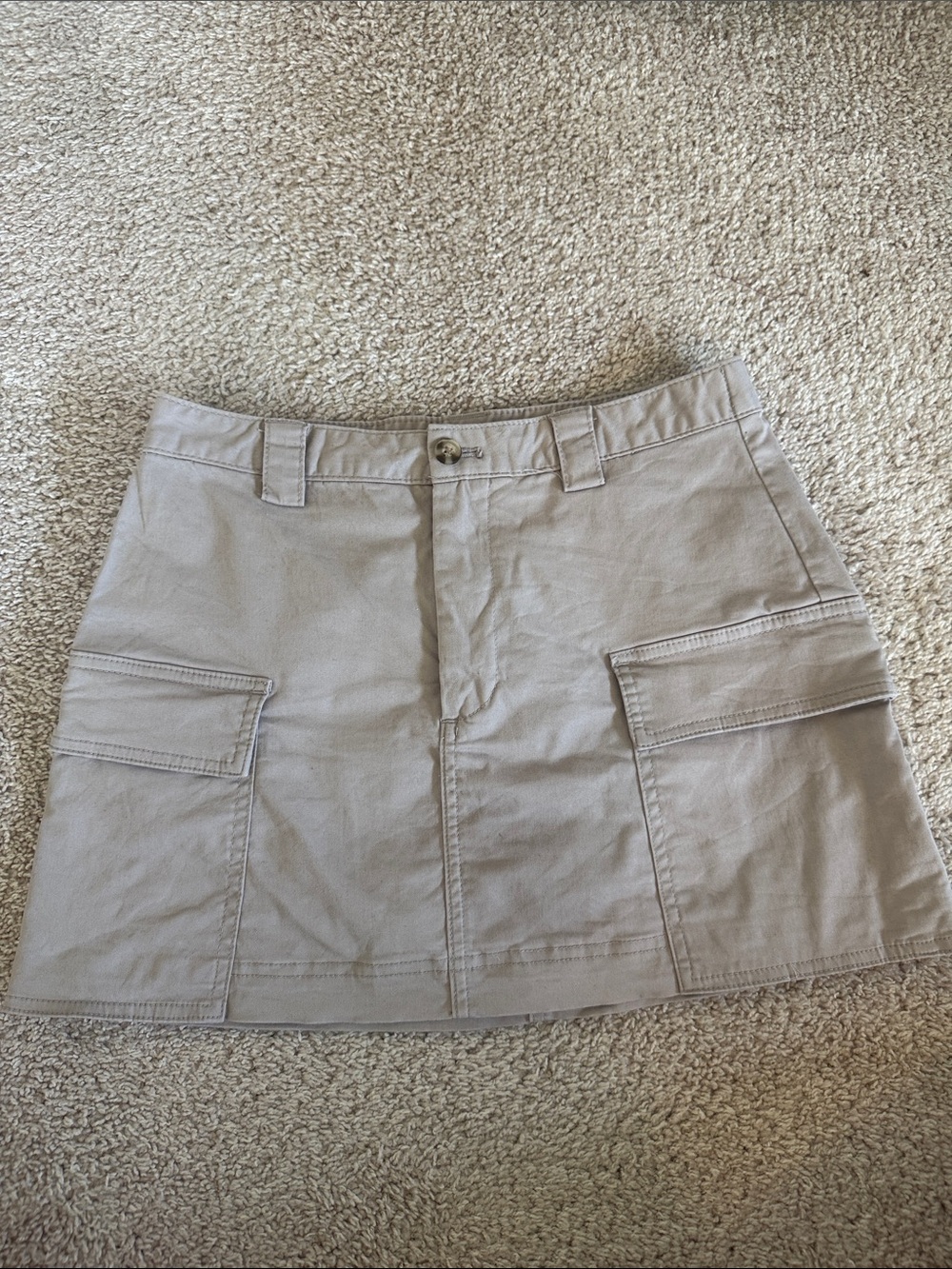 Abercrombie & Fitch Beige Cargo Pocket Mini Skirt